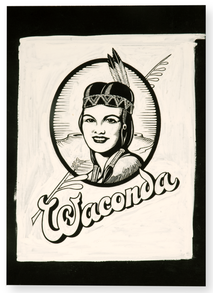 A drawing of Waconda Indian Princess